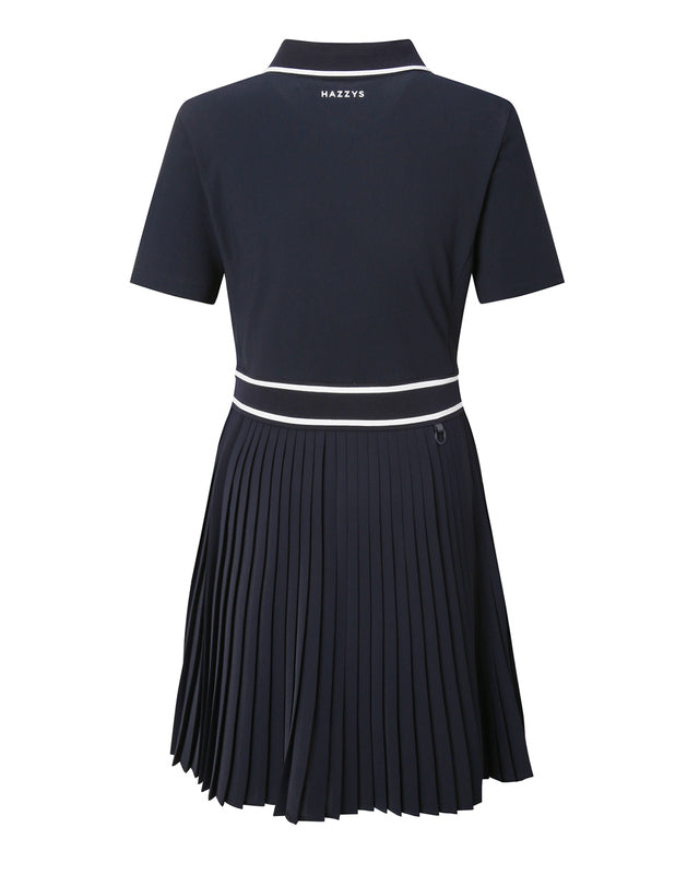 Hazzys / Short Sleeve Polo Dress – Navy & White