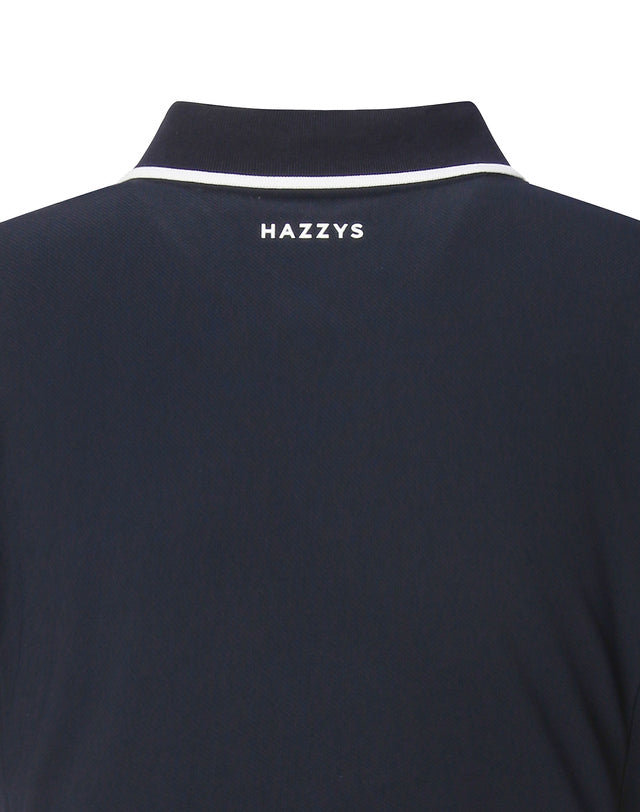 Hazzys / Short Sleeve Polo Dress – Navy & White