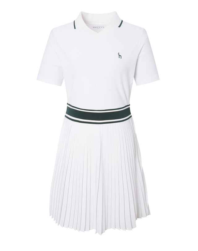 Hazzys / Short Sleeve Polo Dress – Navy & White