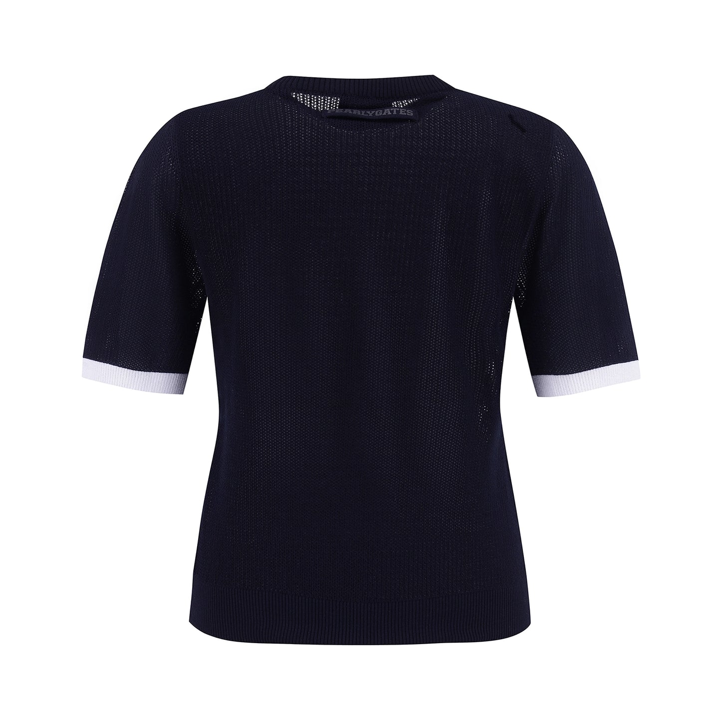 Pearly Gates / Women's Heart Logo Knit Top – White & Navy