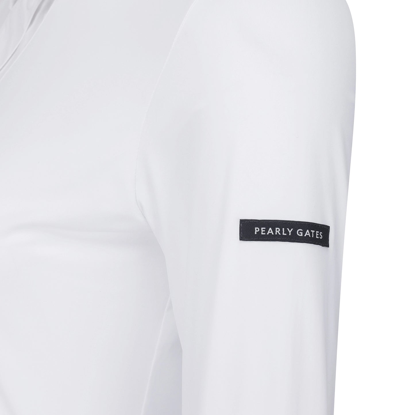 Pearly Gates / Women's Stretch Collar Long Sleeve Top – White & Black